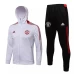 Manchester United White Hooded Presentation Soccer Tracksuit 2021-22