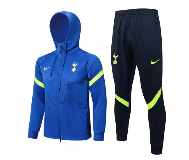 Tottenham Hotspur Blue Hooded Presentation Soccer Tracksuit 2021-22