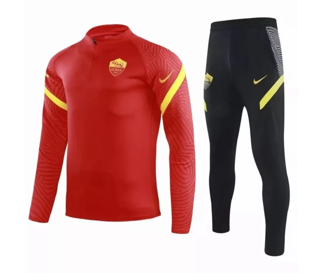 AS Roma Training Technical Soccer Tracksuit Red 2020 2021