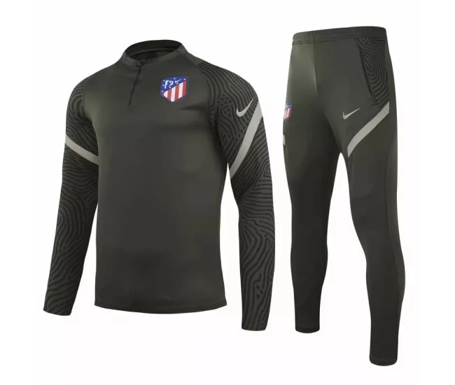 Atlético de Madrid Technical Training Soccer Tracksuit Grey 2020 2021