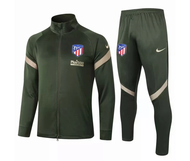 Atlético De Madrid Training Soccer Tracksuit Olive Green 2020 2021