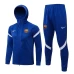 FC Barcelona Blue Hooded Presentation Soccer Tracksuit 2021-22