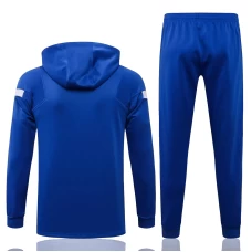 FC Barcelona Blue Hooded Presentation Soccer Tracksuit 2021-22