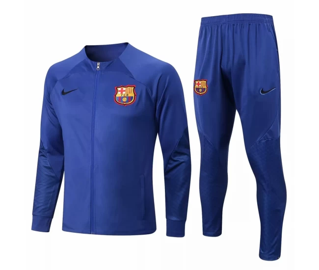FC Barcelona Blue Training Presentation Soccer Tracksuit 2022-23