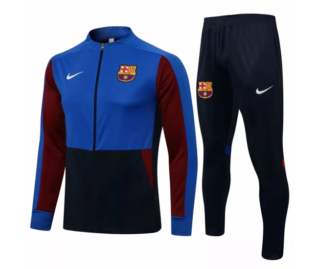 FC Barcelona Blue Training Presentation Soccer Tracksuit 2021-22