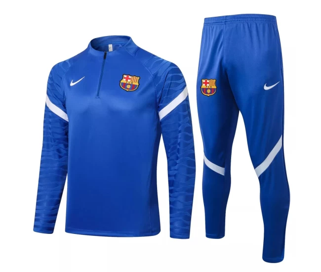 FC Barcelona Blue Training Technical Soccer Tracksuit 2021-22