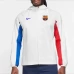 FC Barcelona Mens AWF Raglan Hoodie Soccer Jacket White 2023-24