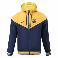 FC Barcelona Mens Windrunner Full Zip Hooded Soccer Jacket 2023-24
