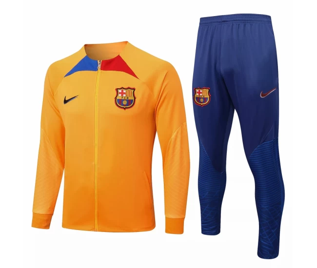 FC Barcelona Orange Training Presentation Soccer Tracksuit 2022-23