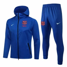 FC Barcelona Hooded Presentation Soccer Tracksuit Blue 2021