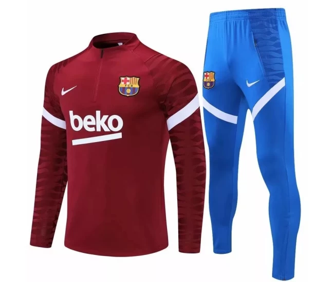 FC Barcelona Training Technical Soccer Tracksuit Red 2021