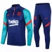 FC Barcelona Soccer Training Technical Tracksuit Blue Green 2021 2022