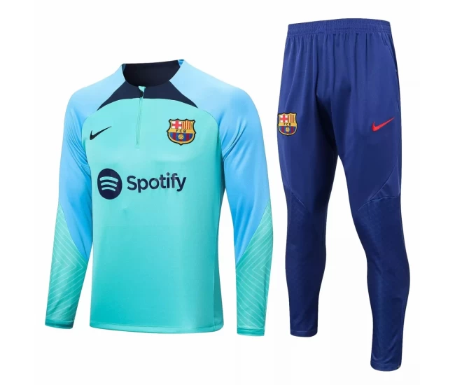 FC Barcelona Blue Strike Training Technical Soccer Tracksuit 2022-23