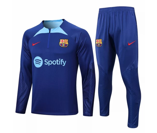 FC Barcelona Navy Strike Training Technical Soccer Tracksuit 2022-23