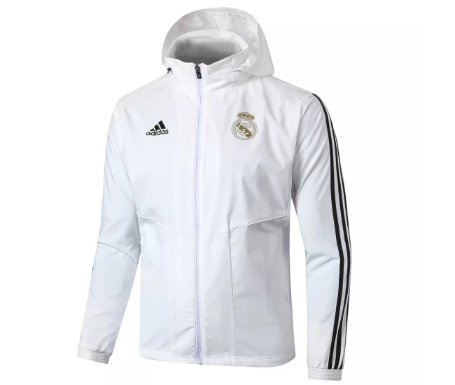 Real Madrid Mens Windbreaker White