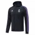 Real Madrid DNA Raglan Full-Zip Hoodie Windbreaker Soccer Jacket Navy