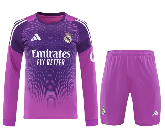 Real Madrid Mens Goalkeeper Long Sleeve Soccer Kit 2025-26