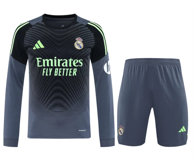 Real Madrid Adult Goalkeeper Long Sleeve Soccer Kit 2025-26