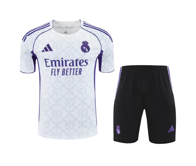 Real Madrid Adult Pre Match White Soccer Kit 2025-26
