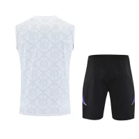 Real Madrid Adult White Sleeveless Soccer Kit 2025-26