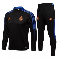 Real Madrid Black Technical Training Soccer Tracksuit 2021-22