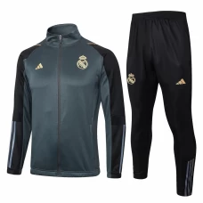 Real Madrid Grey Training Presentation Soccer Tracksuit 2023-24