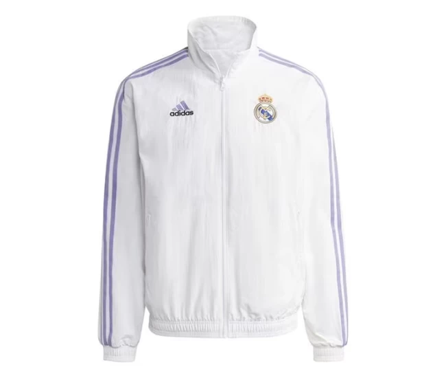 Real Madrid Mens Anthem Reversible Soccer Jacket 2023-24
