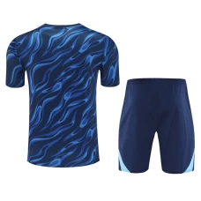 Real Madrid Mens Pre Match Blue Soccer Training Kit 2025-26
