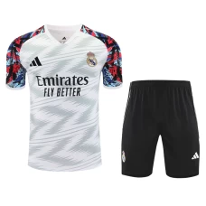 Real Madrid Mens Pre Match White Soccer Training Kit 2025-26