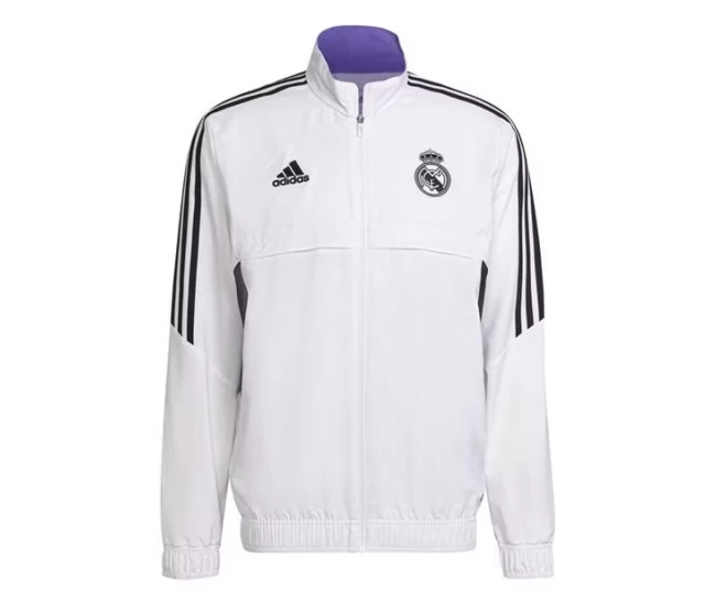 Real Madrid Mens Presentation Soccer Jacket White 2023-24