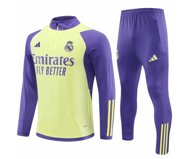 Real Madrid Purple Training Technical Soccer Tracksuit 2023-24