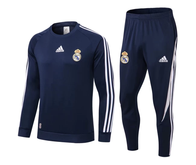 Real Madrid Navy Technical Training Soccer Tracksuit 2021-22