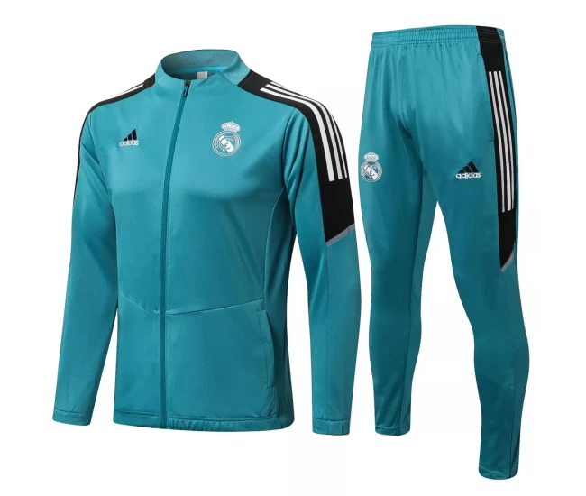 Real Madrid Green Training Presentation Soccer Tracksuit 2021-22