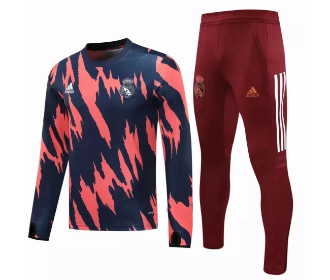 Real Madrid Training Soccer Tracksuit Navy Pink 2020 2021