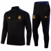 Real Madrid Training Technical Soccer Black Blue Tracksuit 2021