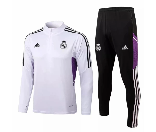 Real Madrid White Technical Training Soccer Tracksuit 2022-23