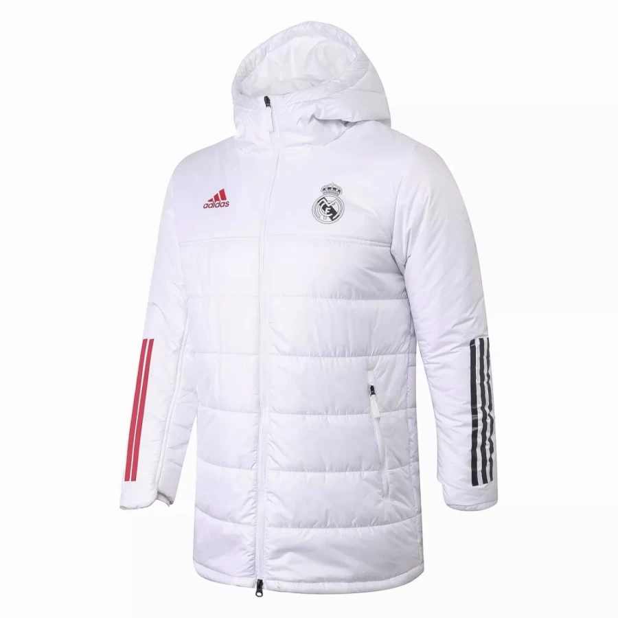 Real Madrid White Winter Jacket 2020 2021 for sale I Soccer
