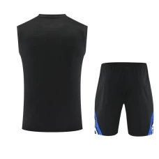 Inter Milan Adult Training Sleeveless Black Soccer Kit 2025-26