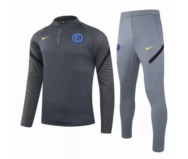 Inter Milan Soccer Training Technical Tracksuit Deep Grey 2021