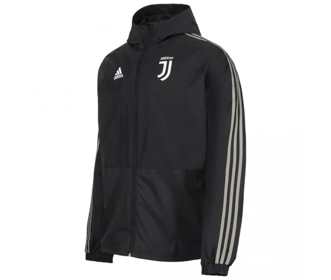 JUVENTUS BLACK RAIN JACKET 2018/19