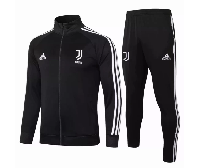 Juventus Presentation Soccer Black Tracksuit Black White 2020 2021