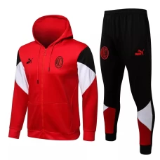 AC Milan Red Hooded Presentation Soccer Tracksuit 2021-22