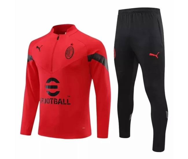 AC Milan Red Training Technical Soccer Tracksuit 2022-23