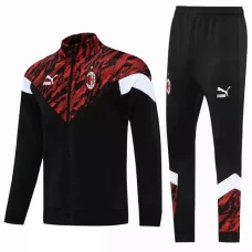 AC Milan Training Presentation Soccer Tracksuit Black 2021 2022