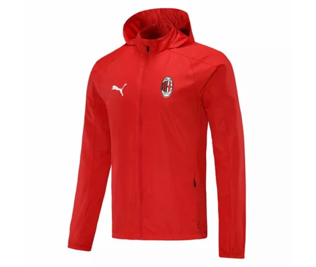 Ac Milan Windbreaker Jacket Red 2021