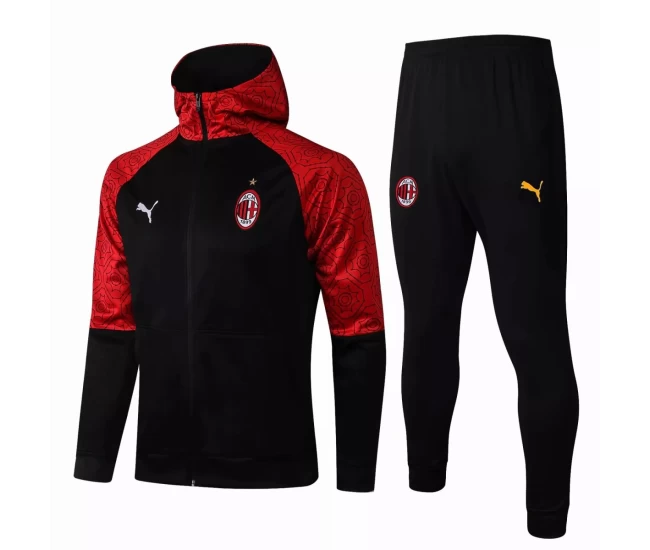 AC Milan Training Presentation Soccer Tracksuit Black 2021