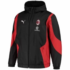 AC Milan Mens Pre Match Anthem Soccer Jacket 2023-24