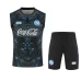 SSC Napoli Mens Ebony Training Sleeveless Soccer Kit 2025-26