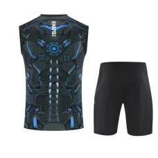 SSC Napoli Mens Ebony Training Sleeveless Soccer Kit 2025-26