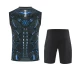 SSC Napoli Mens Ebony Training Sleeveless Soccer Kit 2025-26